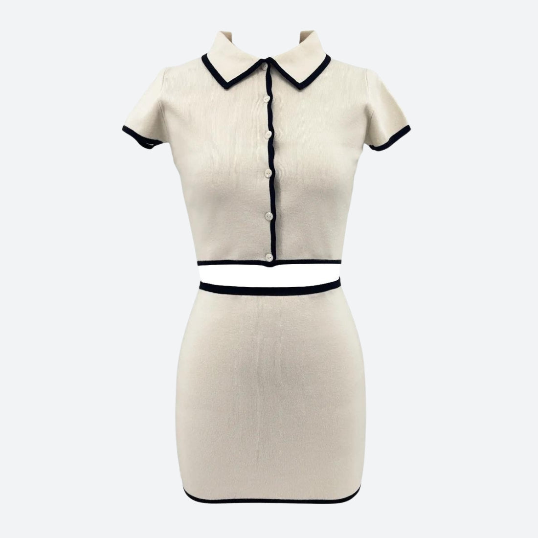 Knitted Cardigan & Mini Skirt Two Piece Coord