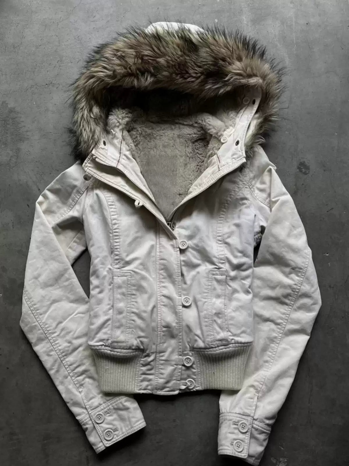plush hooded jacket