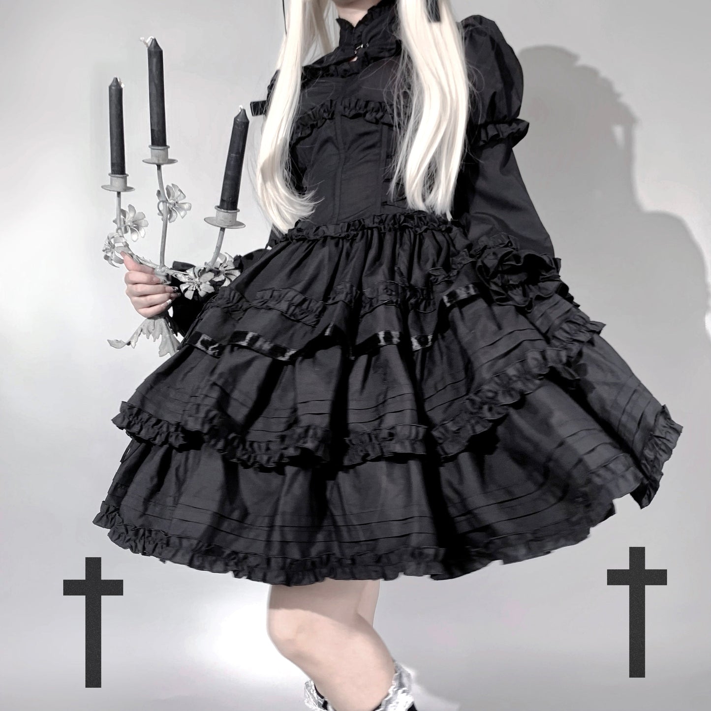 Gothic Lolita JSK Dress Christmas Short Sleeve Bolero