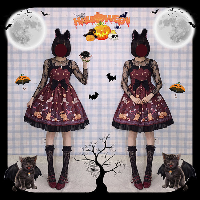 Vampire Cat Normal Waist Lolita Halloween JSK
