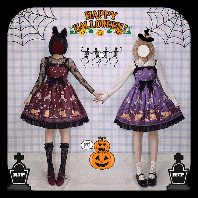 Vampire Cat Normal Waist Lolita Halloween JSK