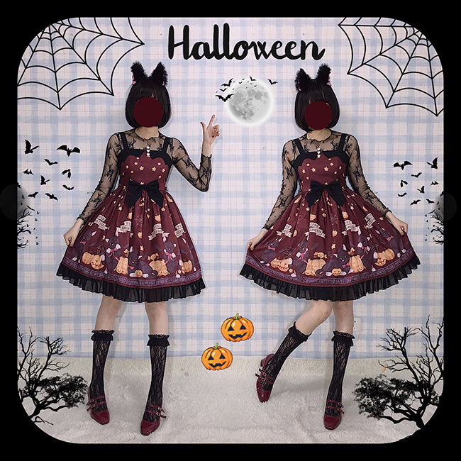 Vampire Cat Normal Waist Lolita Halloween JSK