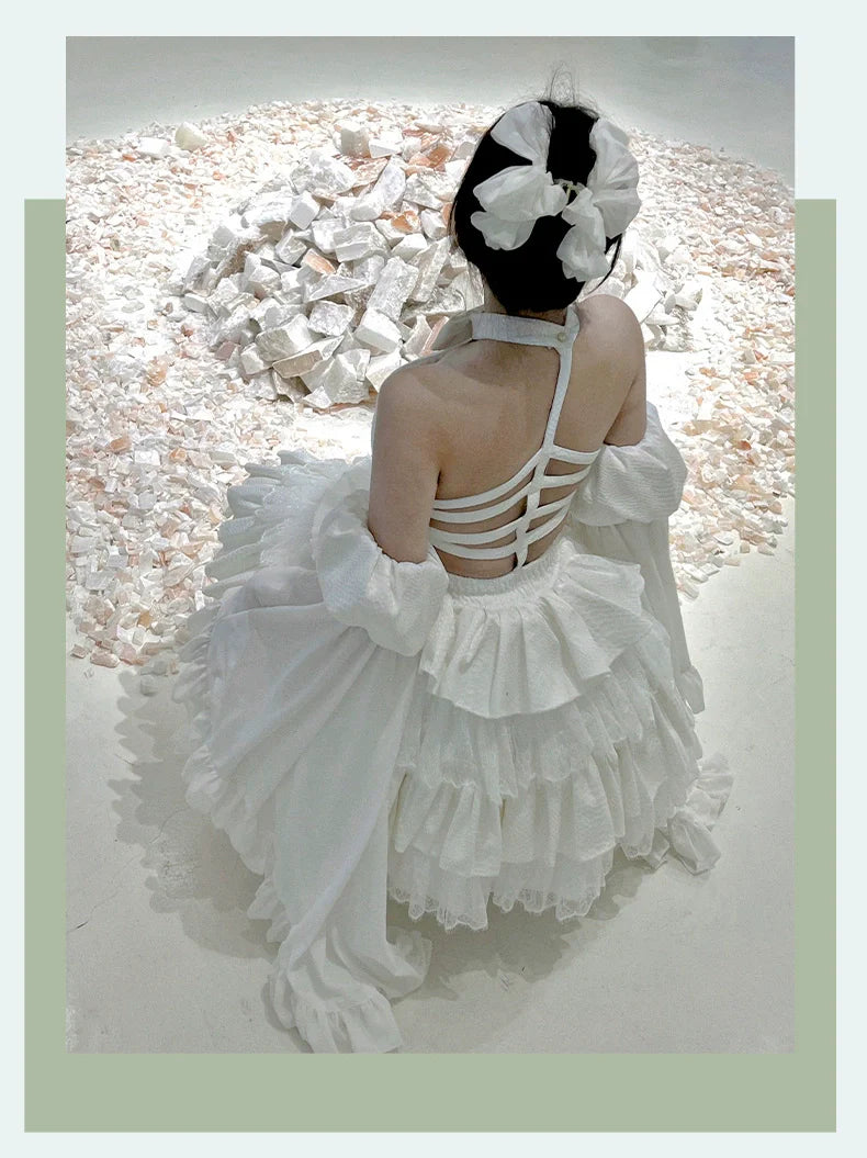 Gothic Lolita JSK Dress Snake Print Slimming Backless Dress