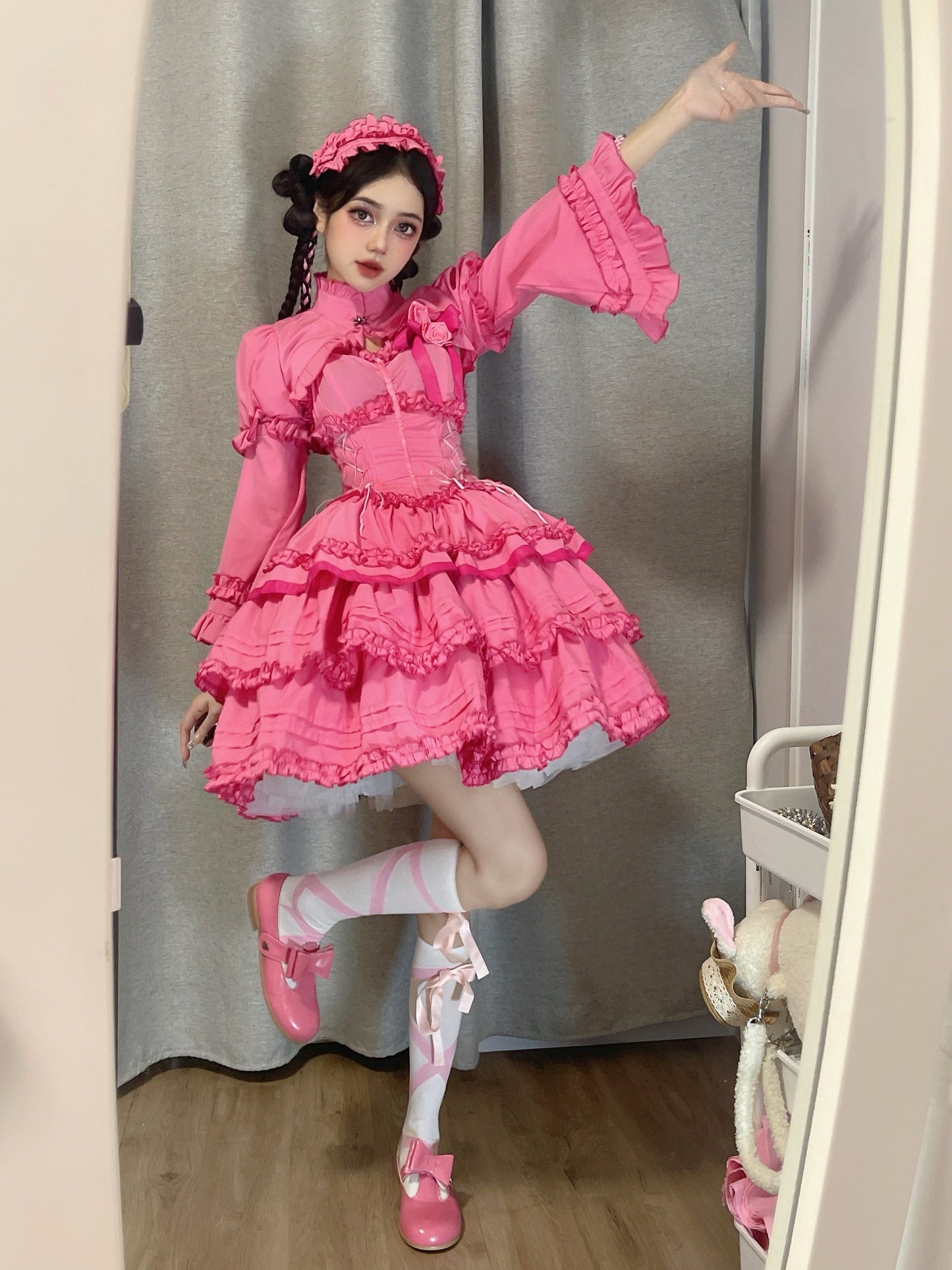 Gothic Lolita JSK Dress Christmas Short Sleeve Bolero