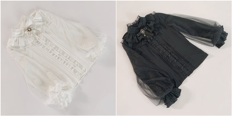 Dim Moonlight~Classic Lolita Chiffon Yarn Inner Blouse