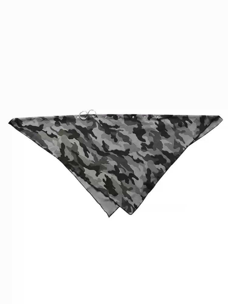 Rivet camouflage square scarf