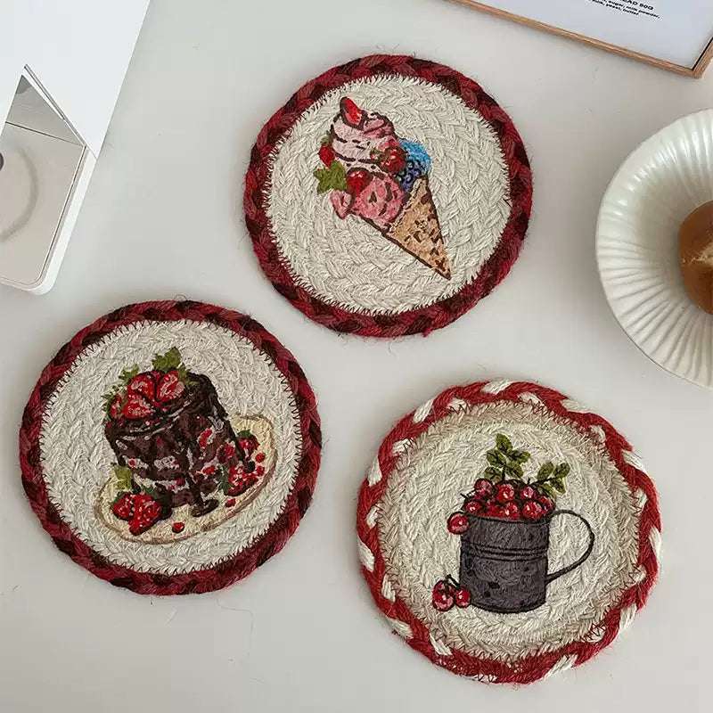 Christmas absorbent coasters tea mats