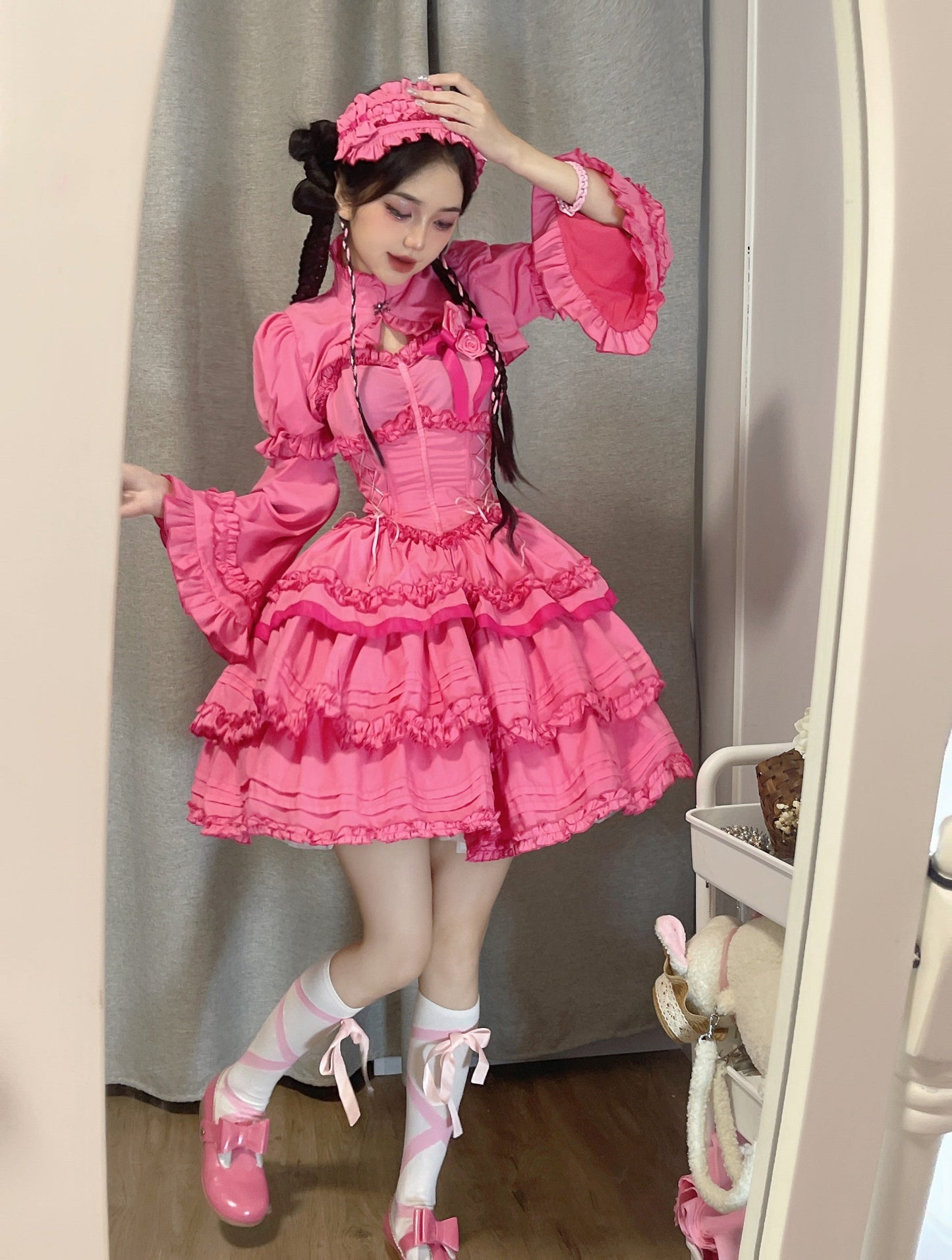 Gothic Lolita JSK Dress Christmas Short Sleeve Bolero