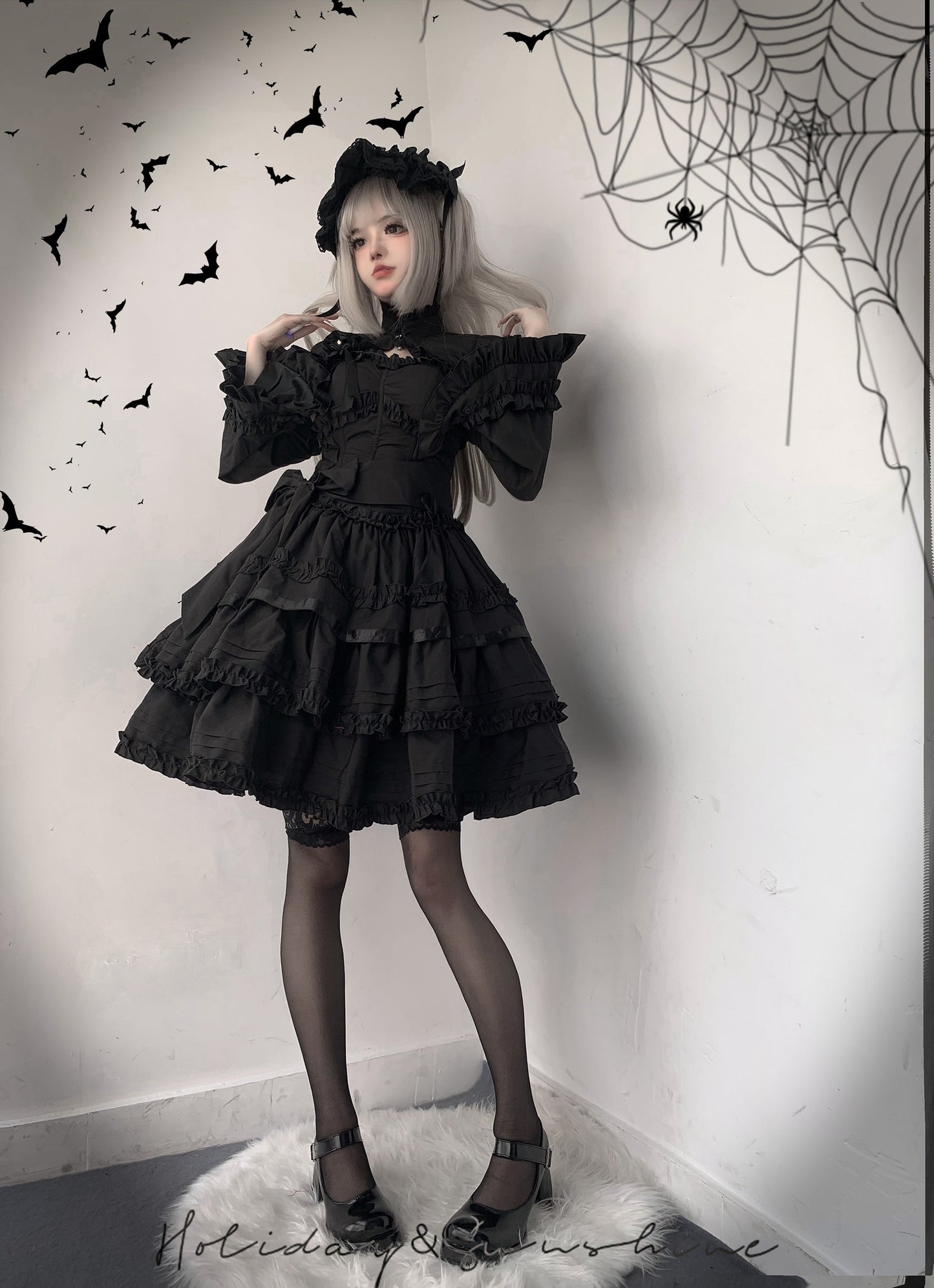 Gothic Lolita JSK Dress Christmas Short Sleeve Bolero