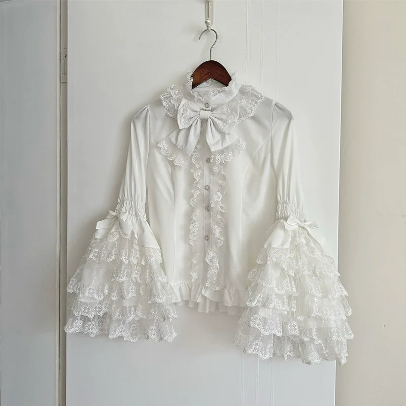 Wedding Lolita JSK Bridal Lolita Dress White blouse only