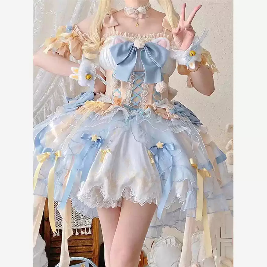 Magic Girl Lolita Yellow&Blue Dress