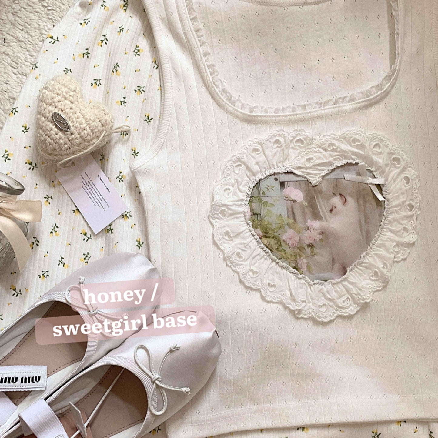 Angel Cat Lace Tank Top