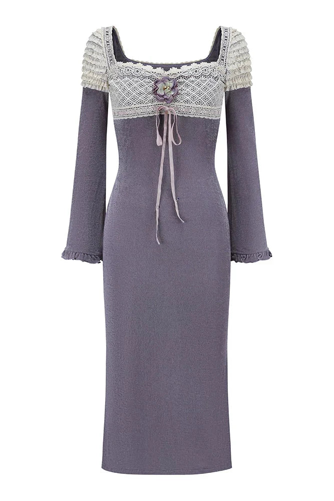 Slim Lace Long Dress