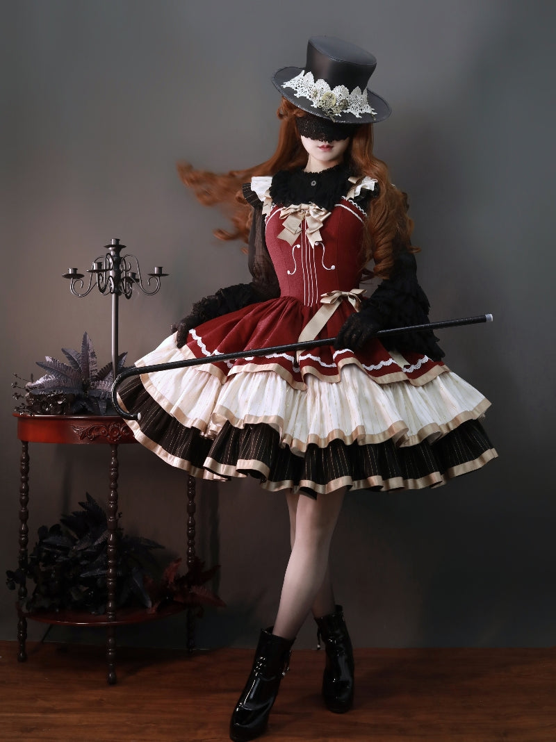 Cello Vintage Elegant 3 Tiered Lolita Jumper Dress