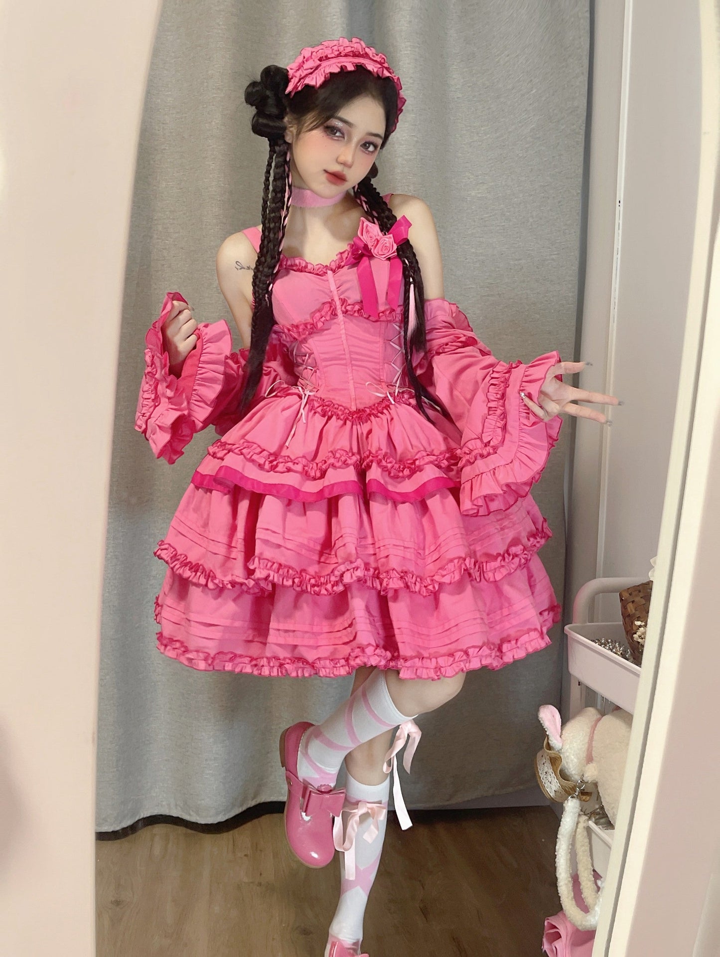Gothic Lolita JSK Dress Christmas Short Sleeve Bolero