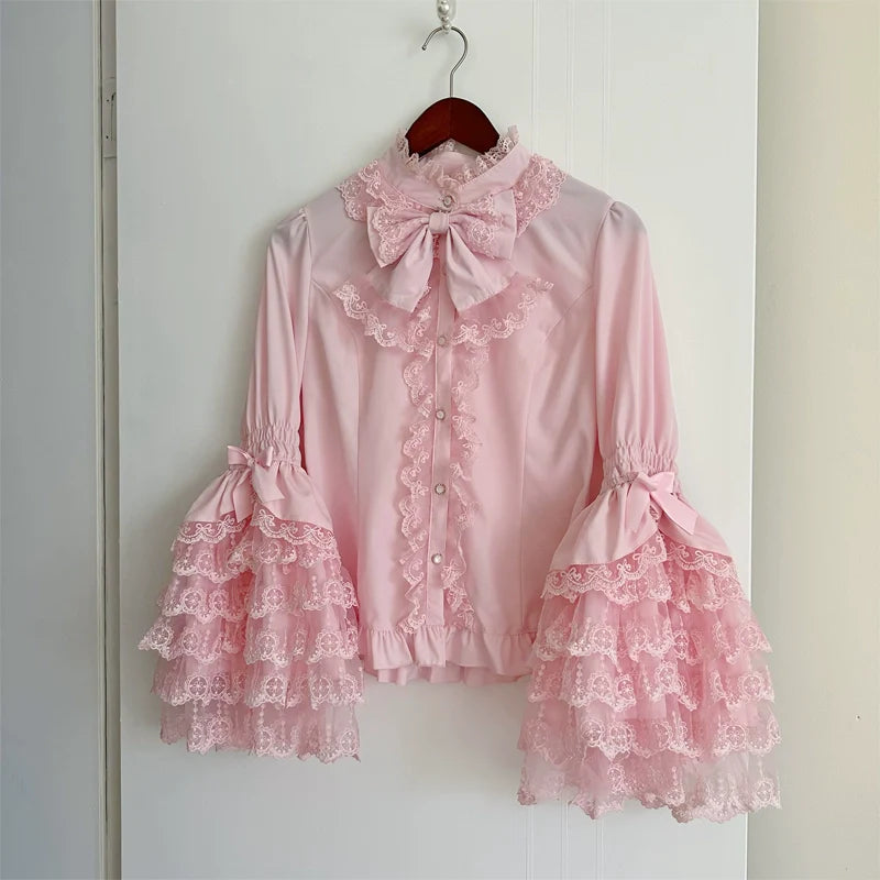 Wedding Lolita JSK Bridal Lolita Dress Pink blouse only