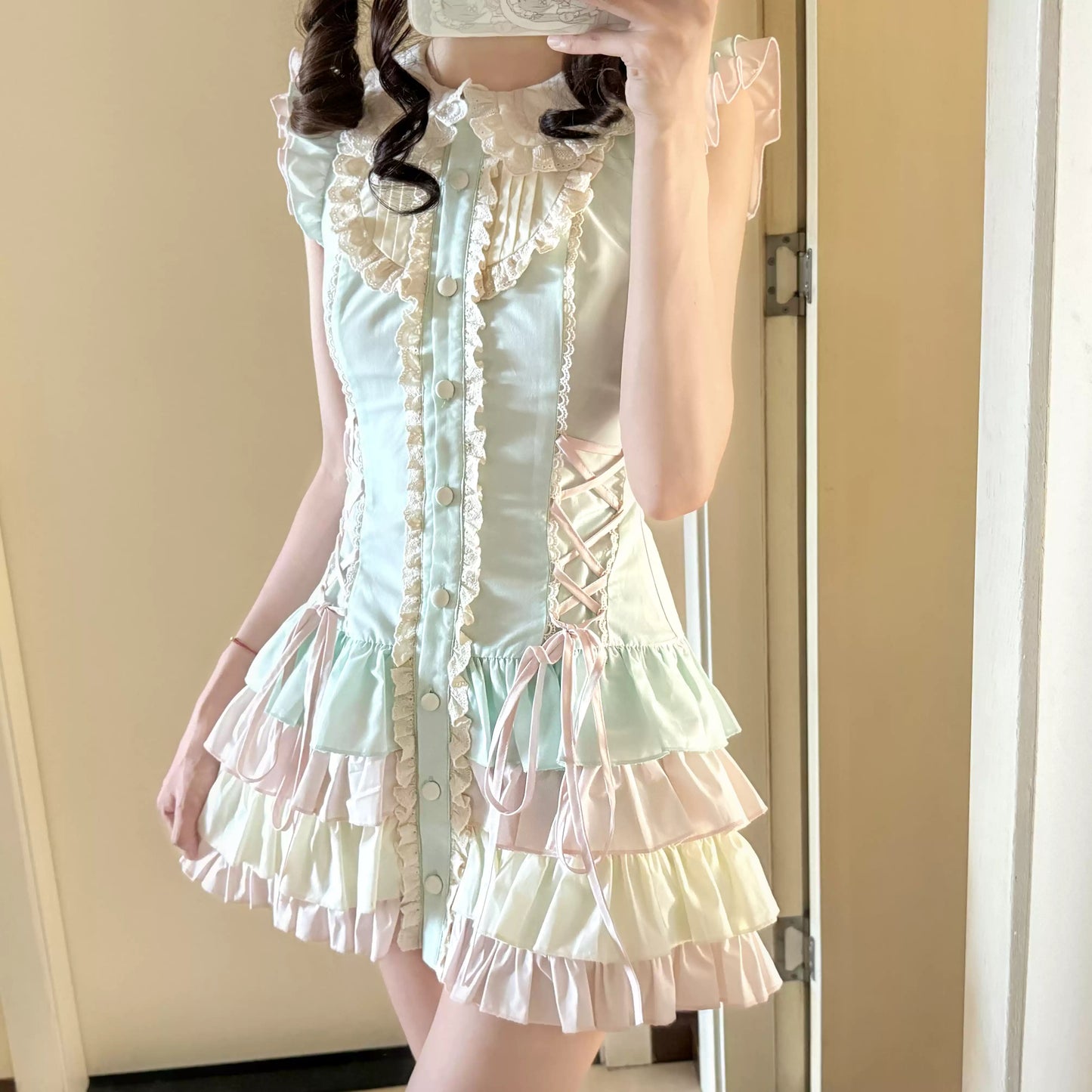Retro Jasmine Ruffled Dress