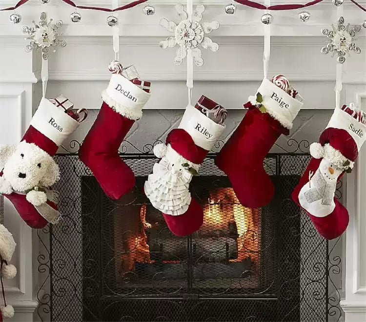 Customizable names Velveteen Christmas Socks