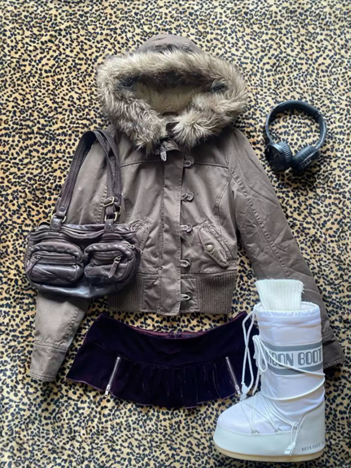retro Lamb wool hooded jacket