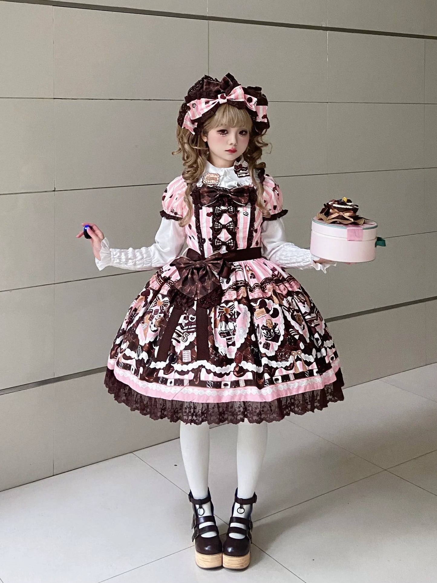 Sweet Lolita Dress Suit Cute Print Lolita OP and JSK
