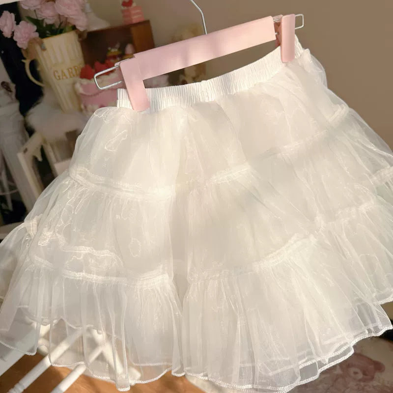 Sweet Lolita JSK Dress Summer Dress Four-layer short soft gauze petticoat