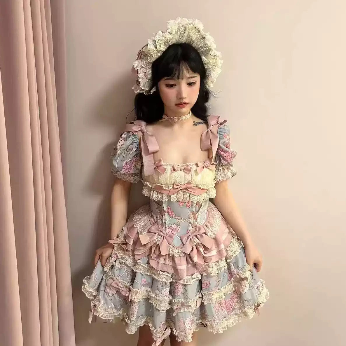 Gem Rose Split Lolita Dress
