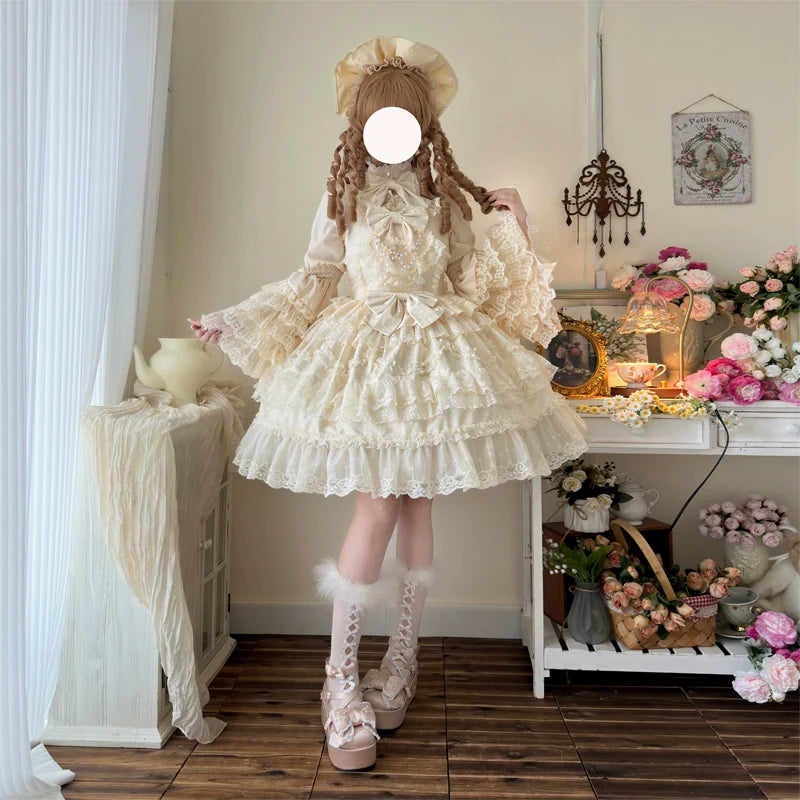 Wedding Lolita JSK Bridal Lolita Dress Apricot JSK only