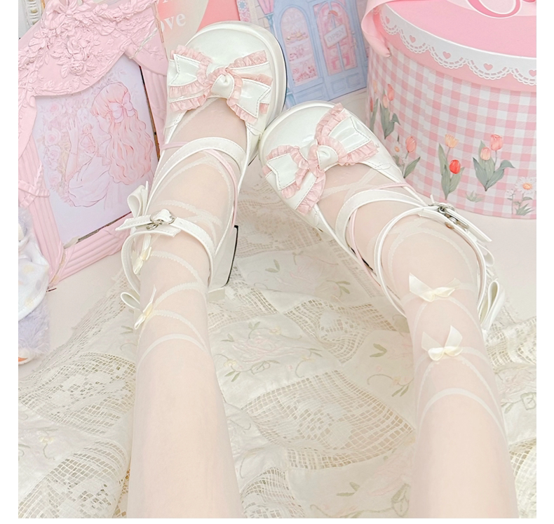 Lace Bows Mary Jane Shoes
