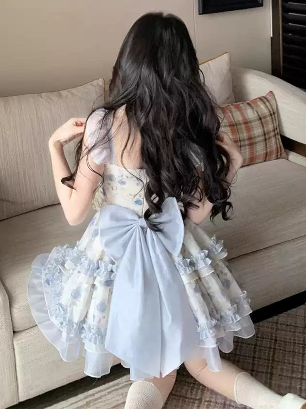 Fluffy Floral Princess Dress