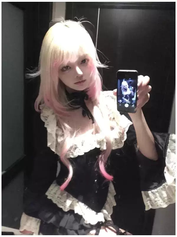 Dark Coquette Castle Swan Lace Spliced Coord