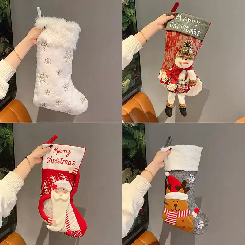 Snowman Christmas pendant candy socks bag