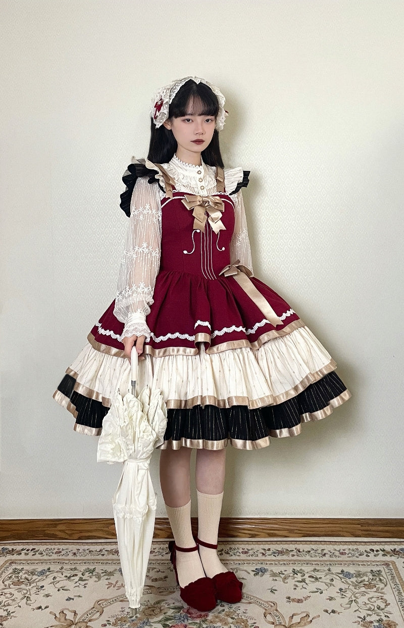 Cello Vintage Elegant 3 Tiered Lolita Jumper Dress