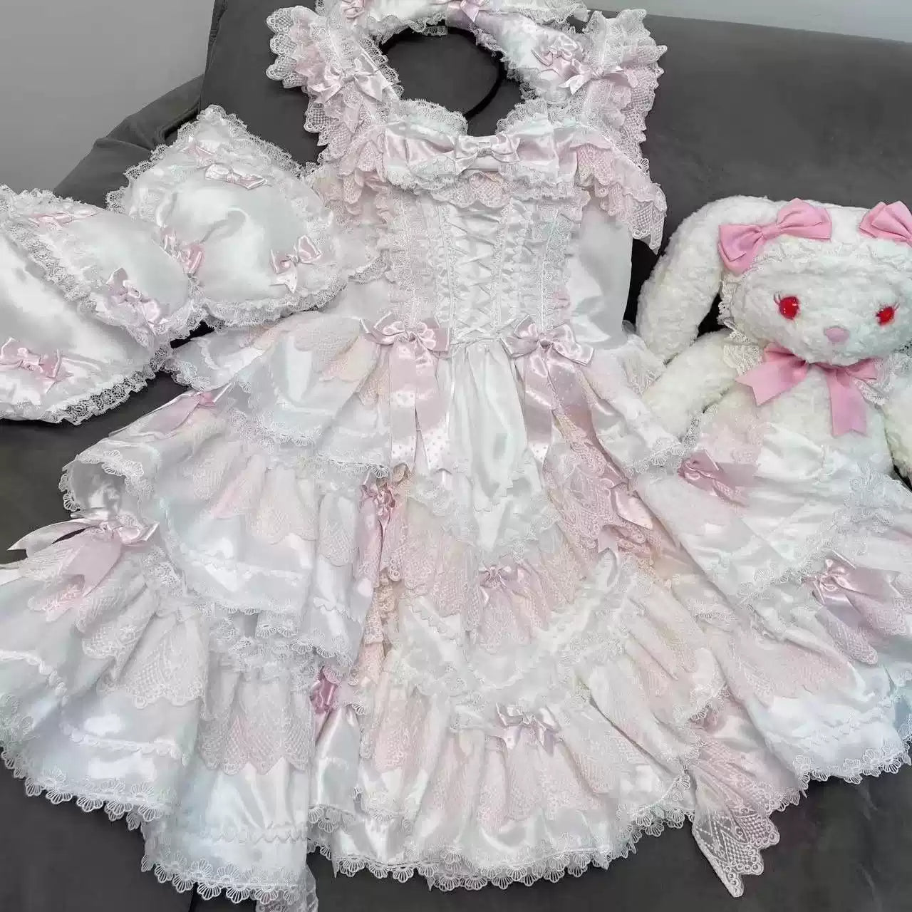 Marshmallow Princess Lolita Mesh Lace Dress