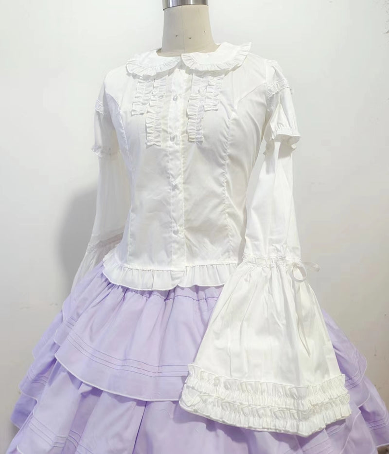 Daily Lolita Splicing Sleeve Shirt