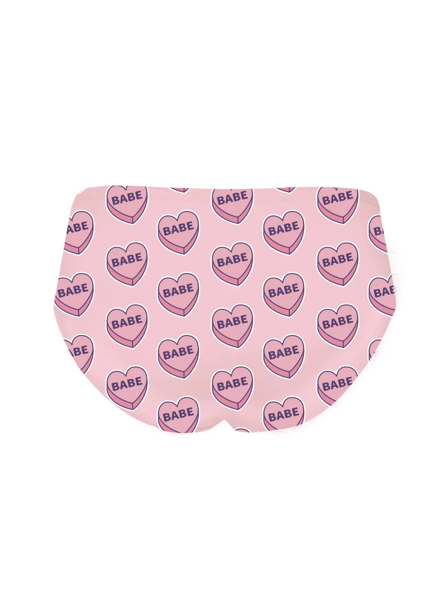 Original Pure-Desire Sexy Ice-Silk Underwear for Girls, Cotton Gusset, Heart Detail, Sexy Hips, New Letter Triangle Panties, European & American Hot Girl Style