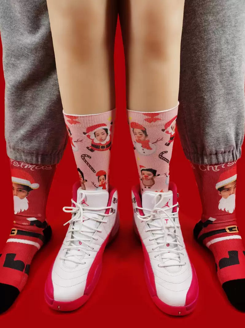 Personally customized diy Christmas socks creative gift for boyfriend and girlfriend
