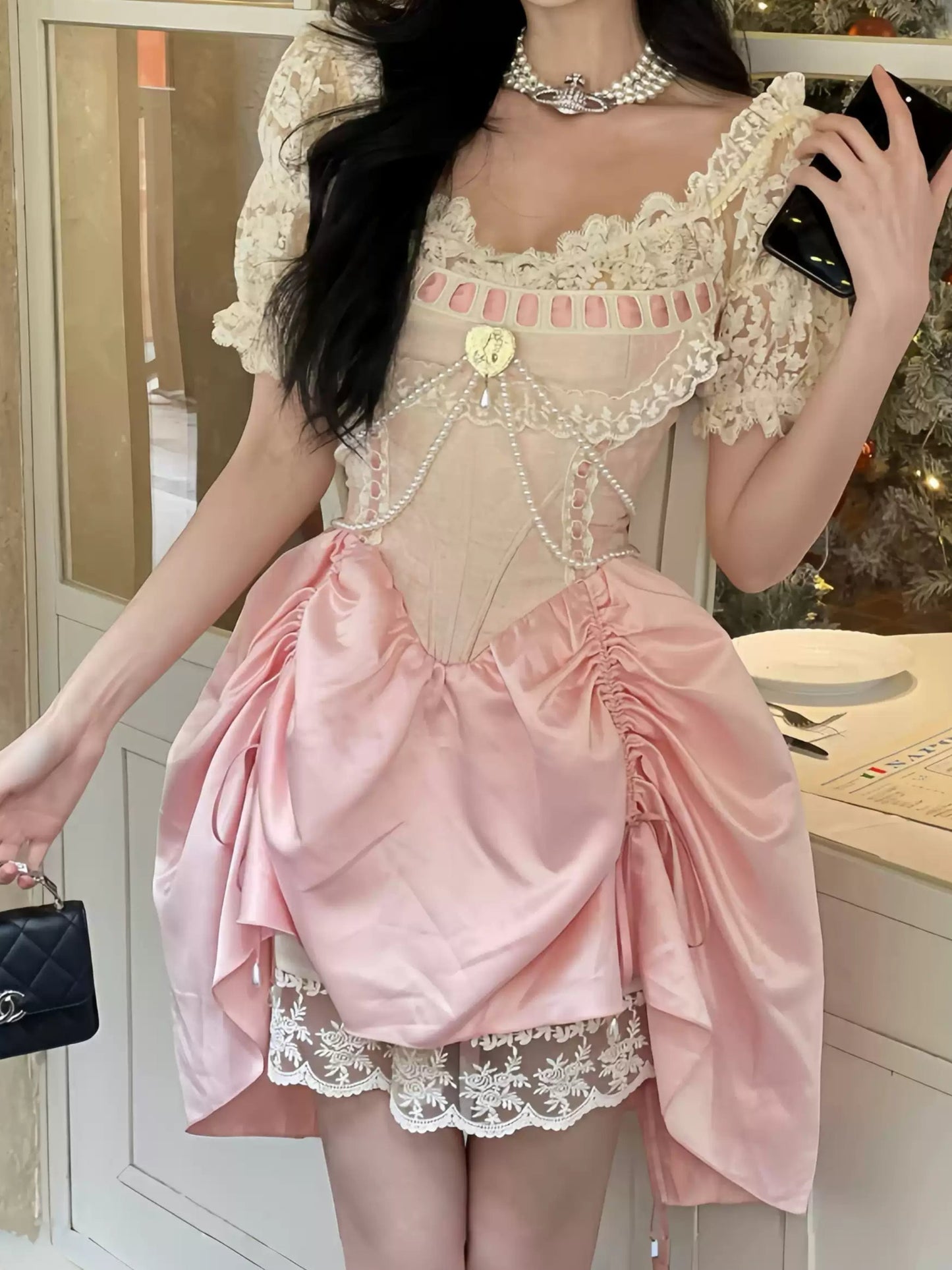 Princess Pink Fishbone Dress
