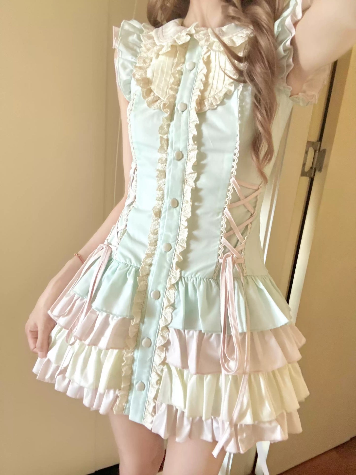 Retro Jasmine Ruffled Dress