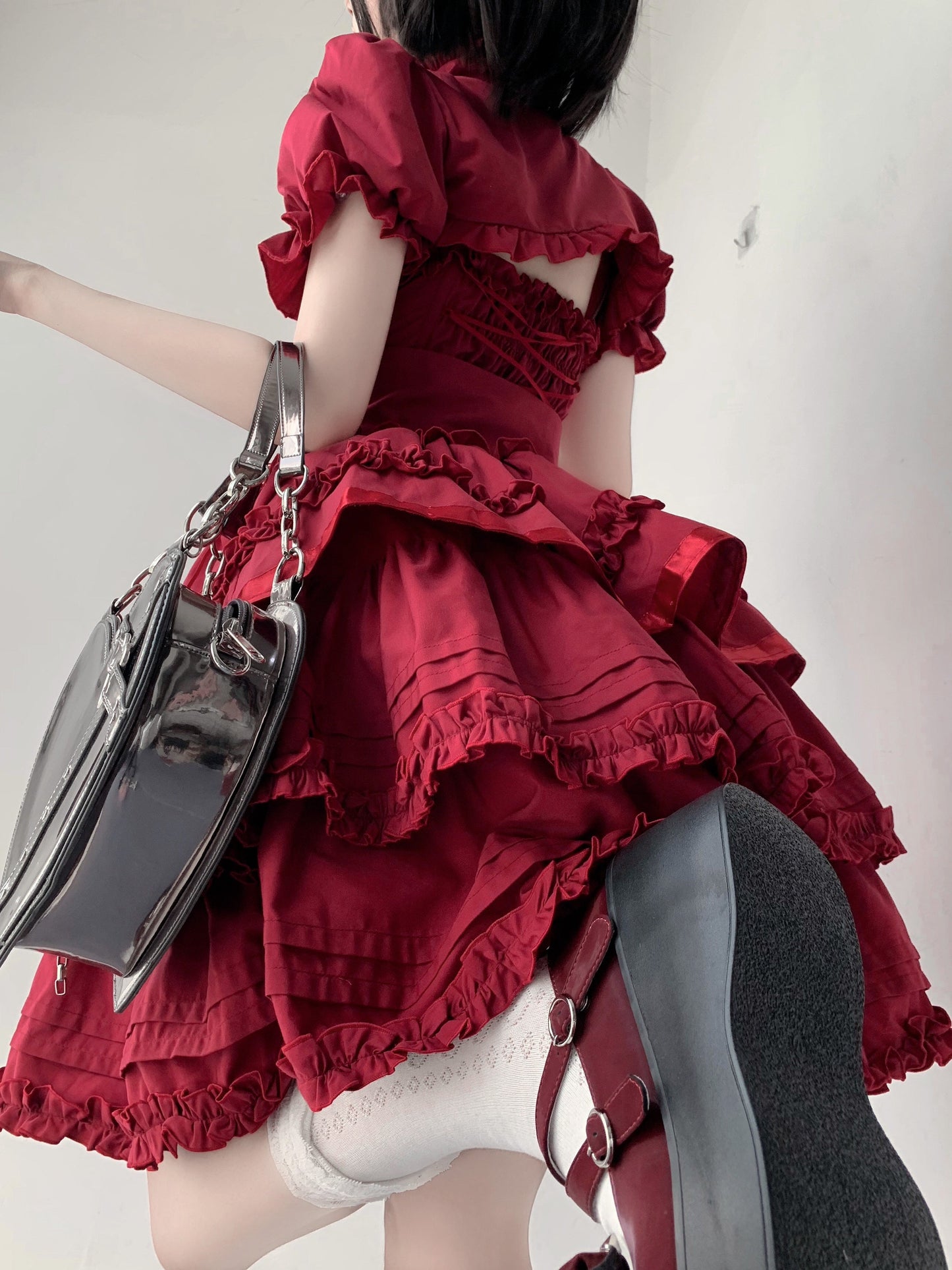 Gothic Lolita JSK Dress Christmas Short Sleeve Bolero