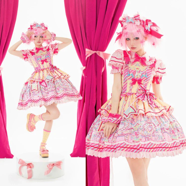 Candy Park Salopette Sweet Lolita Jumper Dress Set