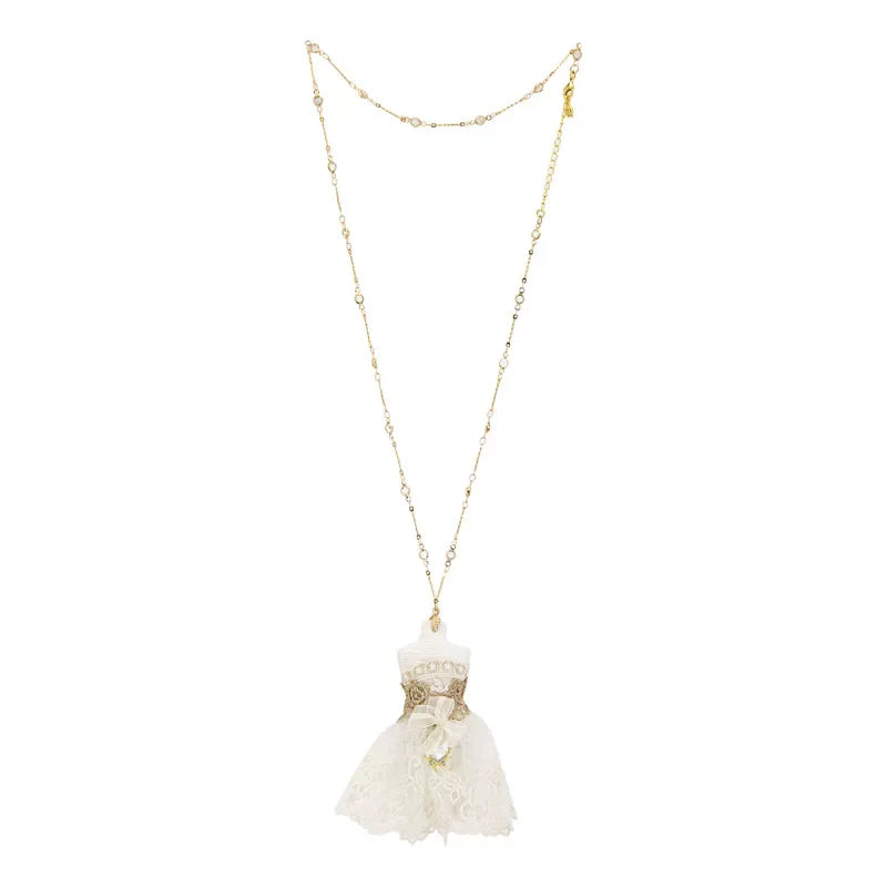 Chinese Pastel Top + Apron + Bow + Necklace + Brooch + Hair Accessories