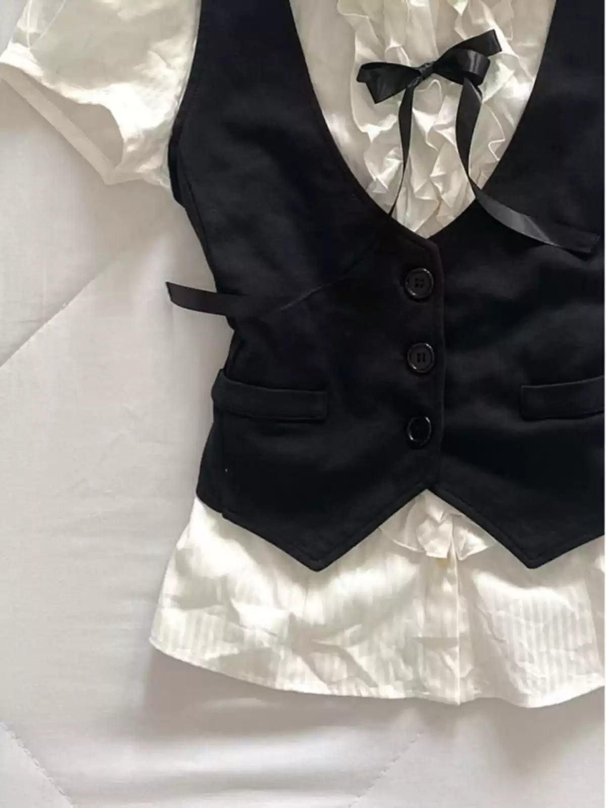 Vintage off-white striped shirt