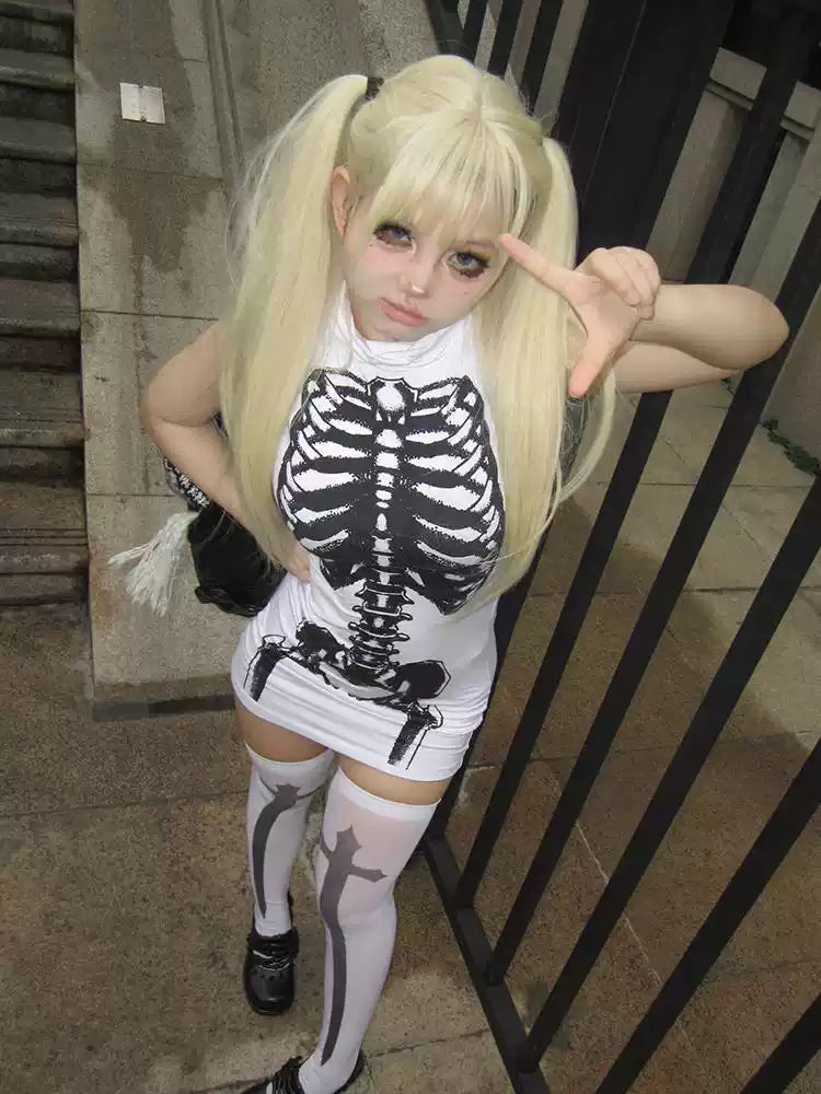 Goth Baddie Printed Hip-hugging Dress