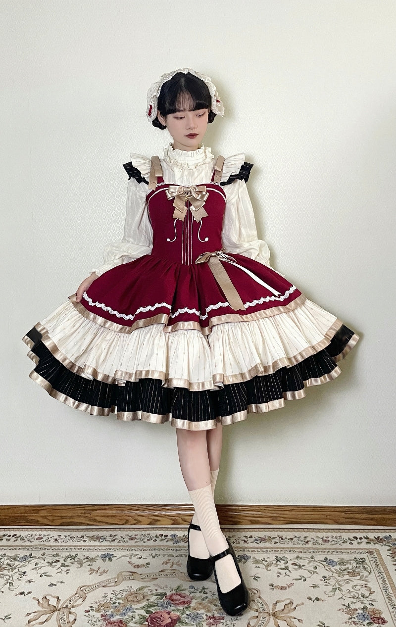 Cello Vintage Elegant 3 Tiered Lolita Jumper Dress