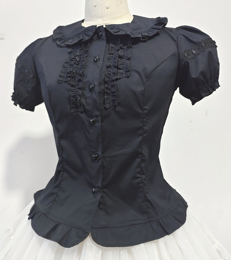 Daily Lolita Splicing Sleeve Shirt