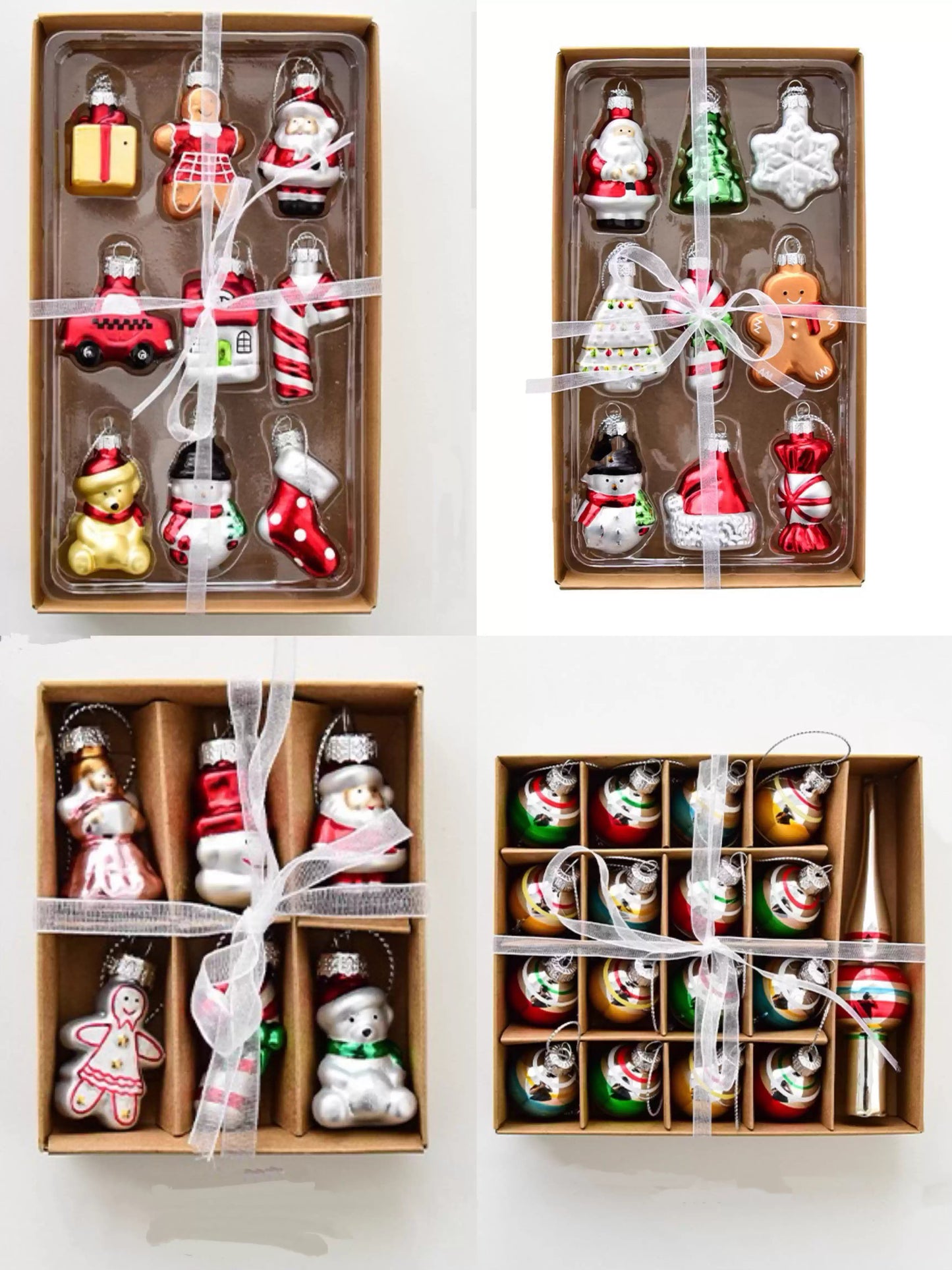 Christmas tree glass painted pendant