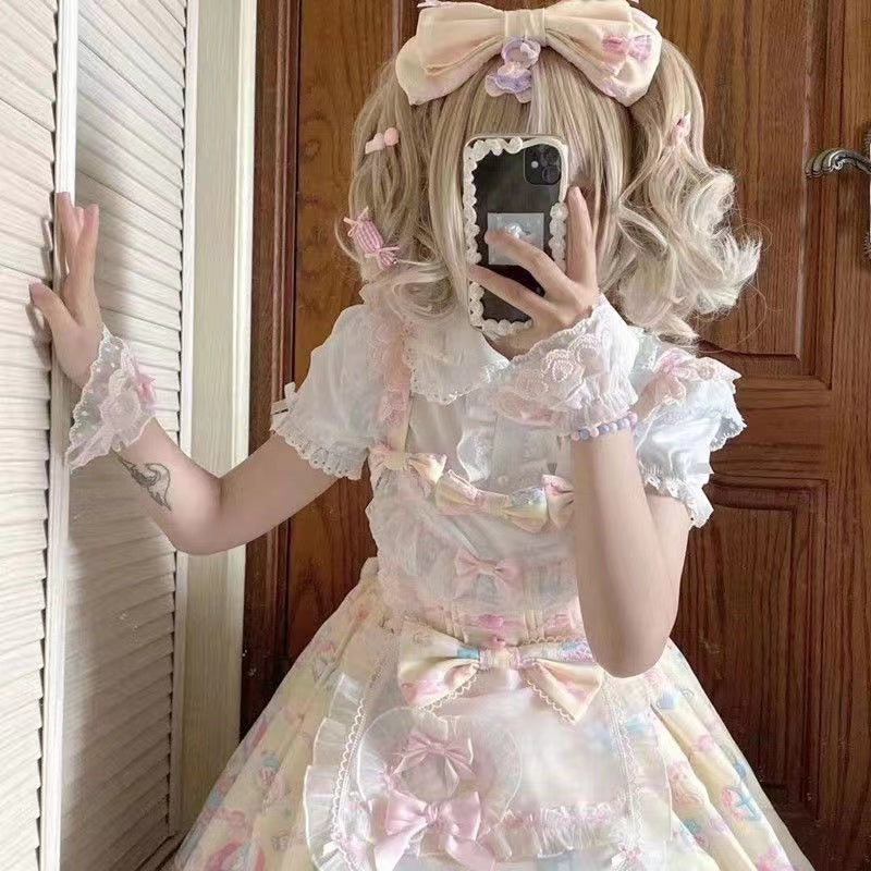 Sweet Lolita Doll Collar Short Sleeve Blouse