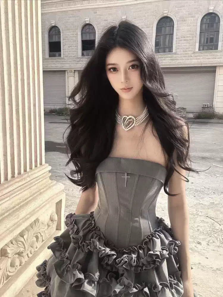 Fungus-shaped Tube Top Dress