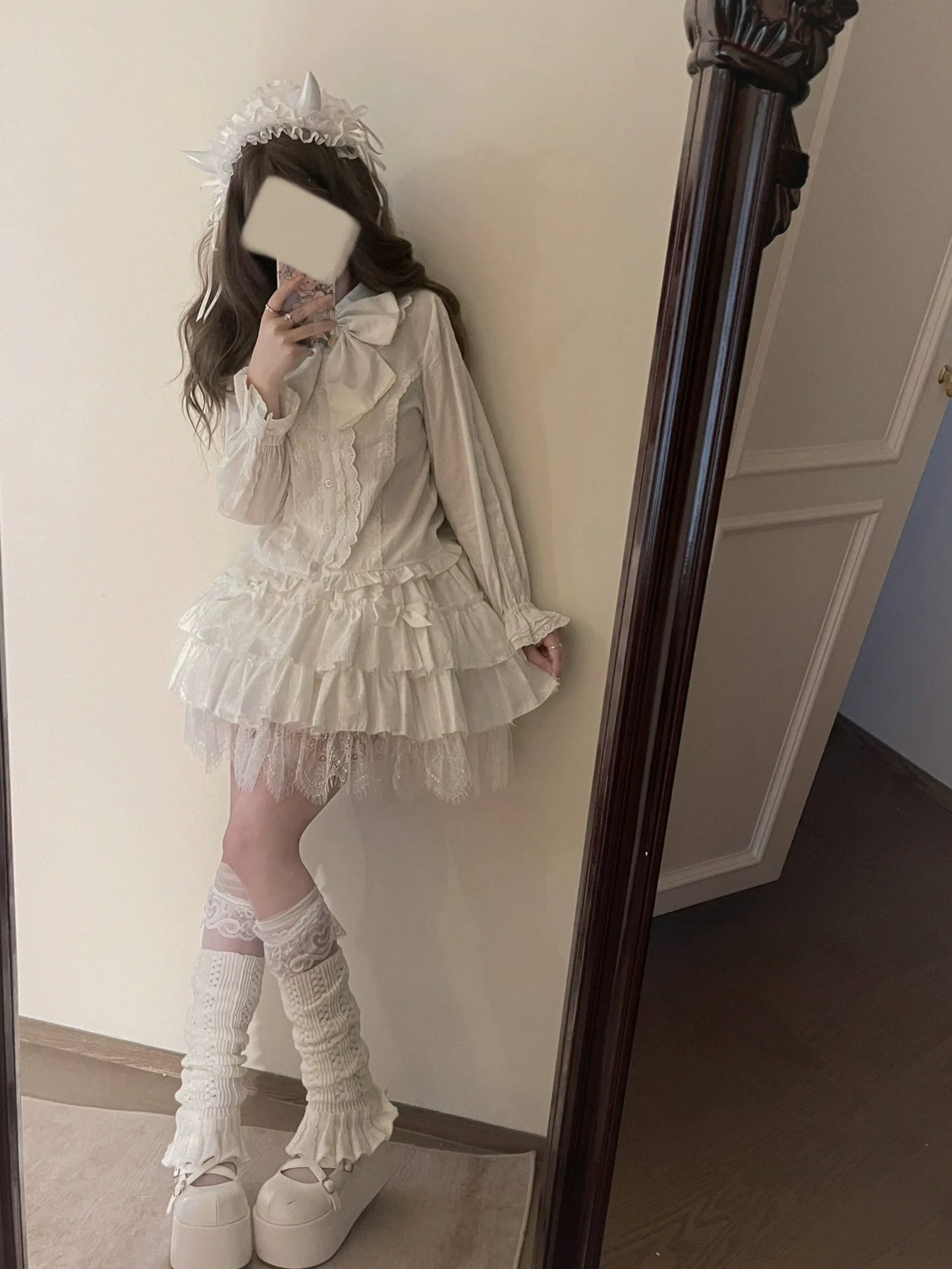 Kawaii Lolita Blouse Soft Girl Bubble Puff Sleeve