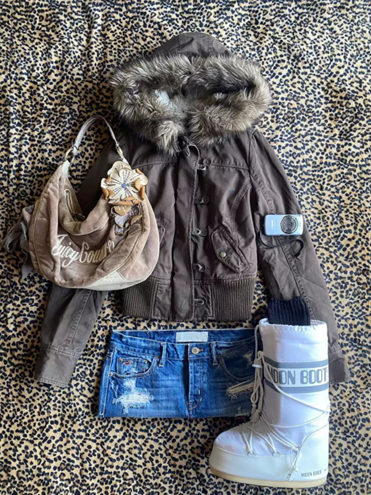 retro Lamb wool hooded jacket